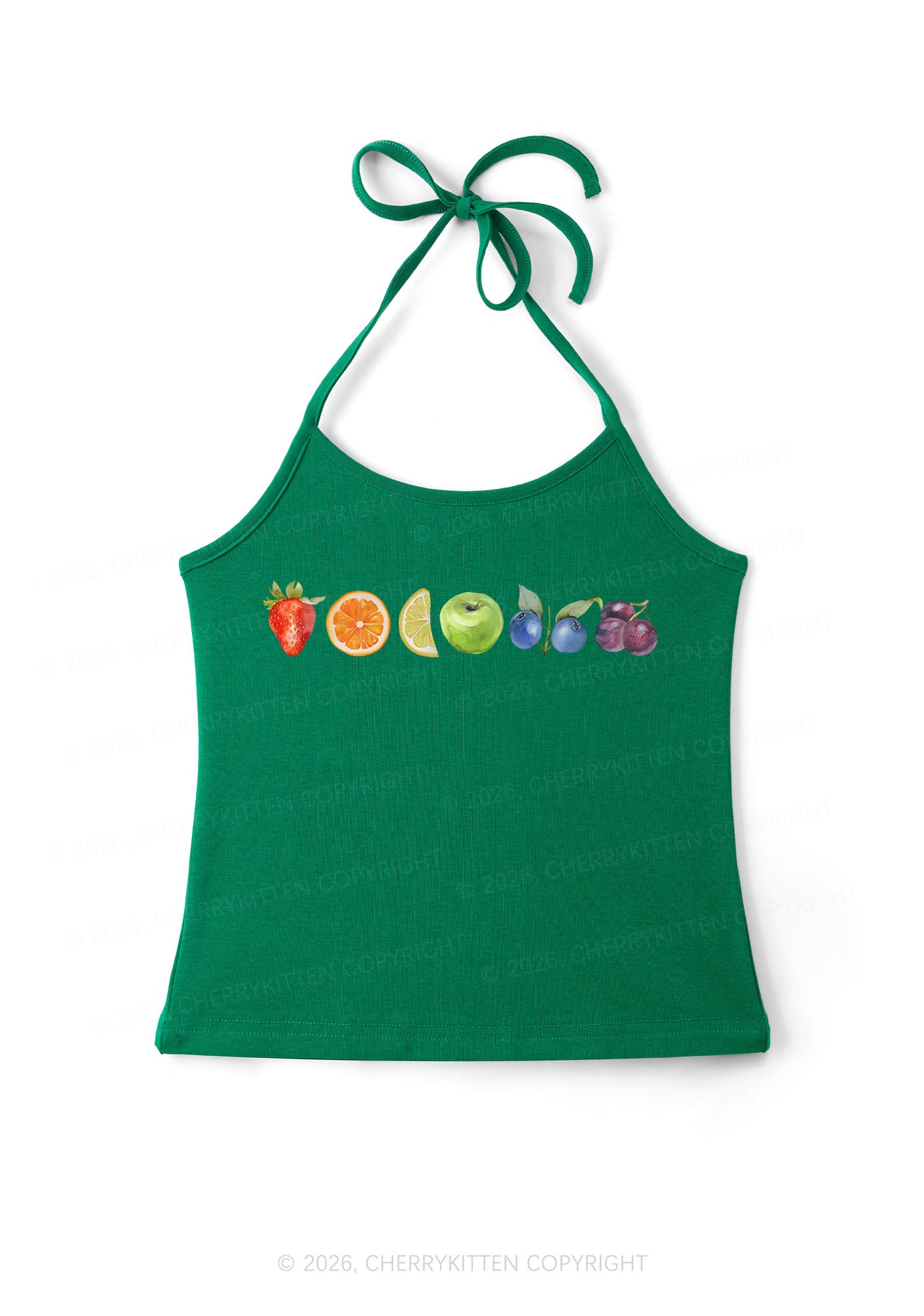 Six Fruity Pride Y2K Halter Neck Cami Cherrykitten