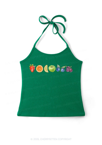 Six Fruity Pride Y2K Halter Neck Cami Cherrykitten