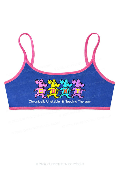 Chronically Unstable Needing Therapy Y2K Super Crop Cami Cherrykitten