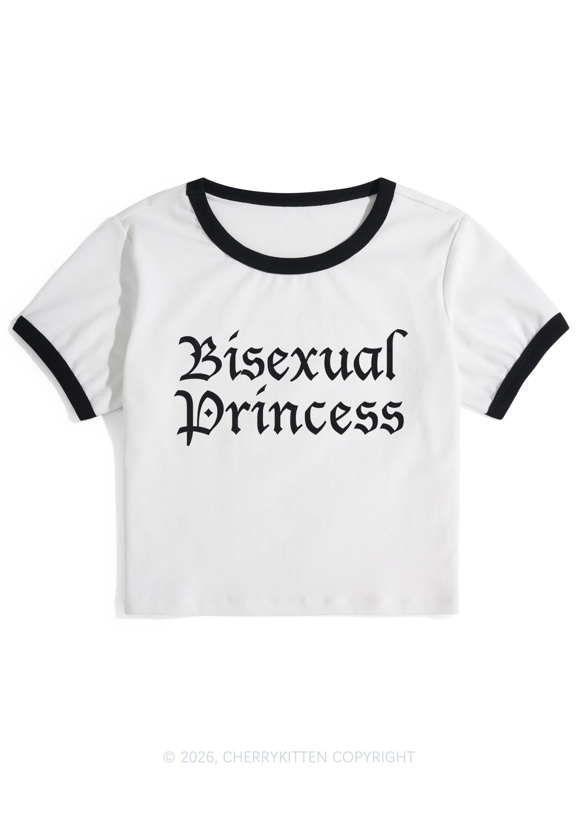 Bisexual Princess Pride Y2K Ringer Tee Cherrykitten