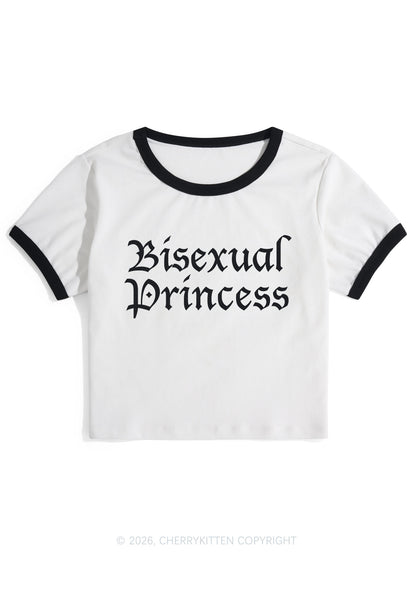 Bisexual Princess Pride Y2K Ringer Tee Cherrykitten