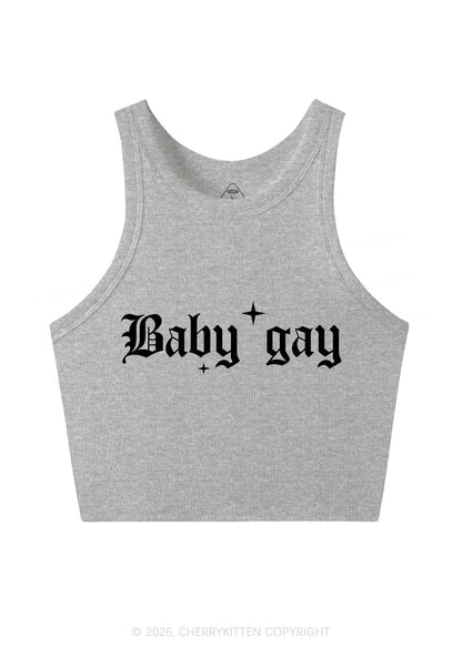 Baby Gay Pride Y2K Crop Tank Top Cherrykitten