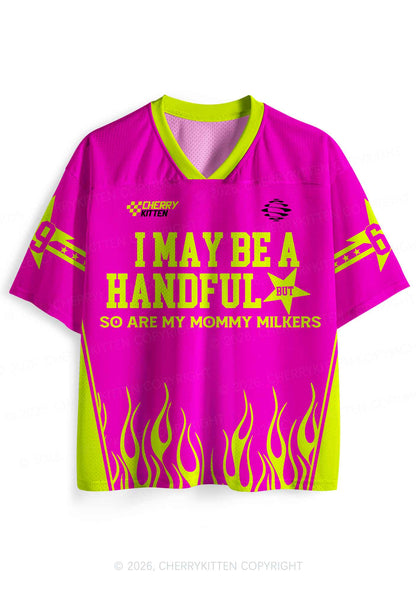 Handful Mommy Milkers Y2K Sport Jersey Shirts Cherrykitten