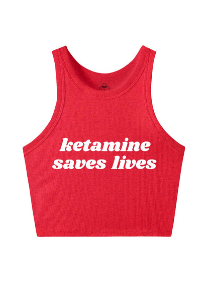 Kxxamine Saves Lives Y2K Crop Tank Top Cherrykitten