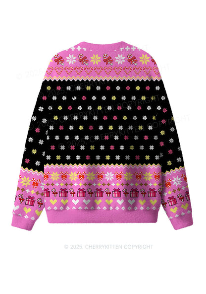 Santa My Sugar Daddy Y2K Christmas Knit Sweatshirt Cherrykitten