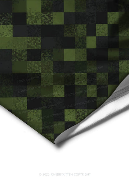 Pixelated Camo Green Y2K Print Men Boxer Briefs Cherrykitten