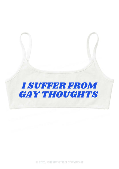 I Suffer From Gay Thoughts Pride Y2K Super Crop Cami Cherrykitten