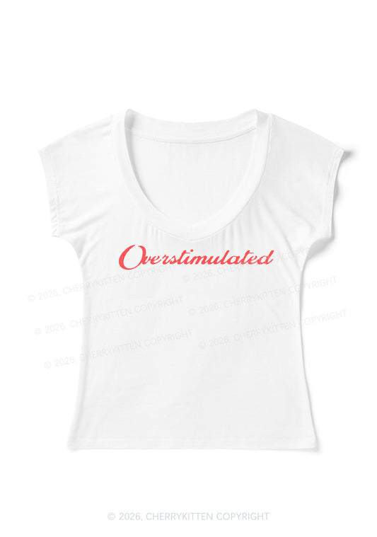 Overstimulated Y2K V Neck T Shirts Cherrykitten