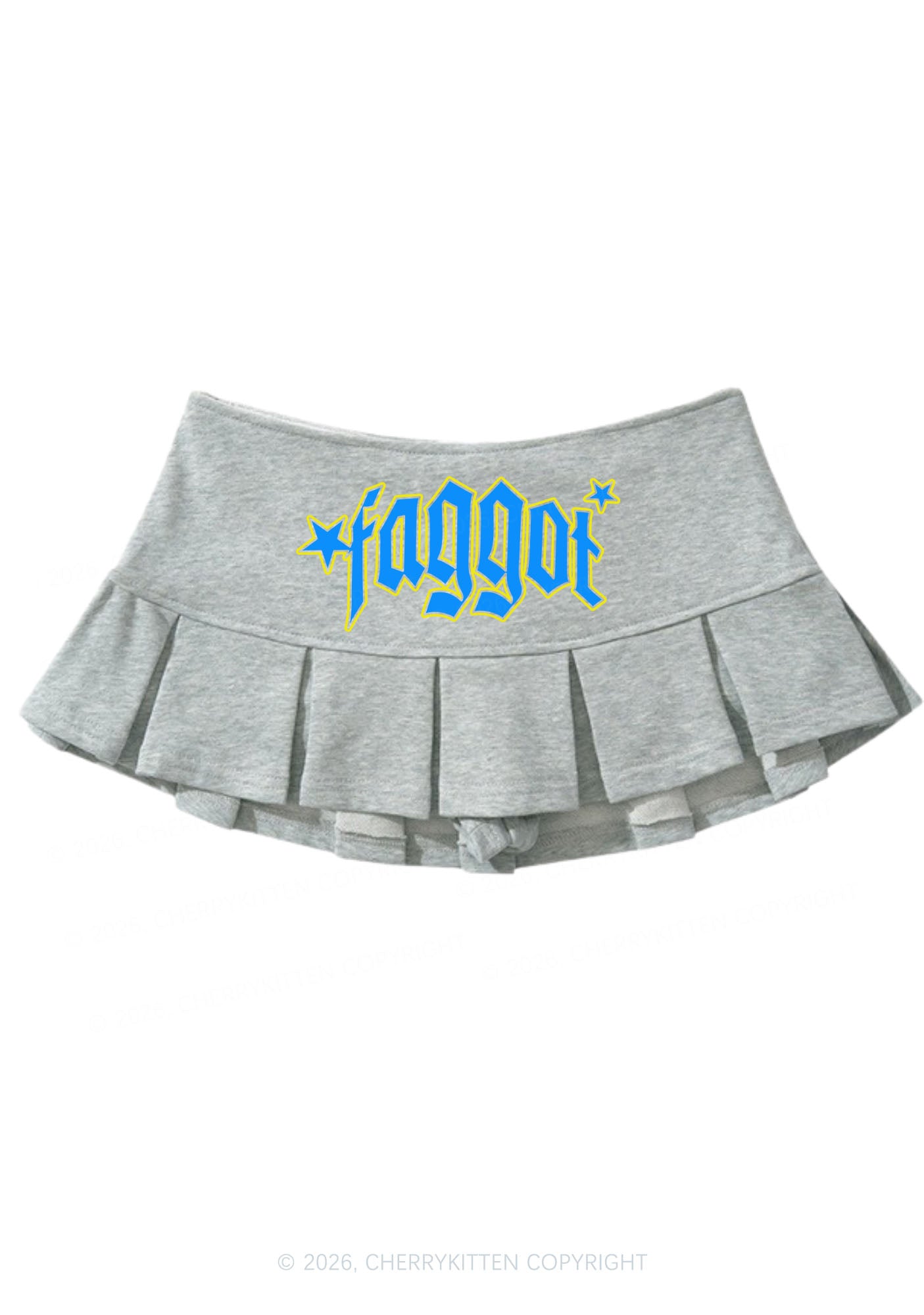 Faggot Star Pride Y2K Mini Pleated Skirts Cherrykitten