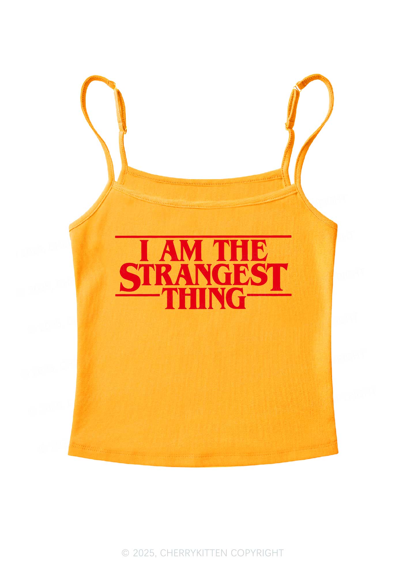 I Am The Strangest Thing Y2K Spaghetti Strap Cami Cherrykitten