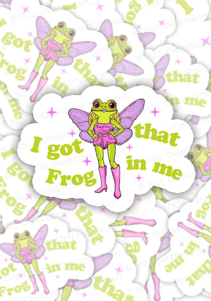 I Got That Frog 1Pc Y2K Sticker Cherrykitten
