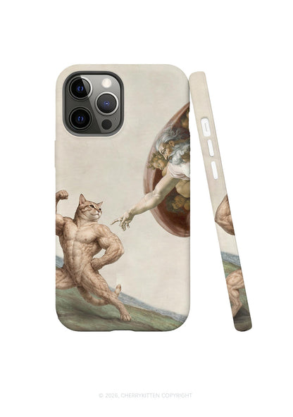 Gym Cat God Touch Y2K Phone Case Cherrykitten