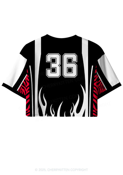 Custom I Rode Faces Y2K Crop Sport Jersey Shirts Cherrykitten