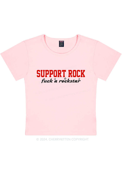 Support Rock Y2K Baby Tee Cherrykitten