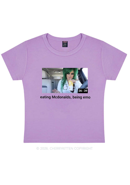 Eating Being Emo Y2K Baby Tee Cherrykitten