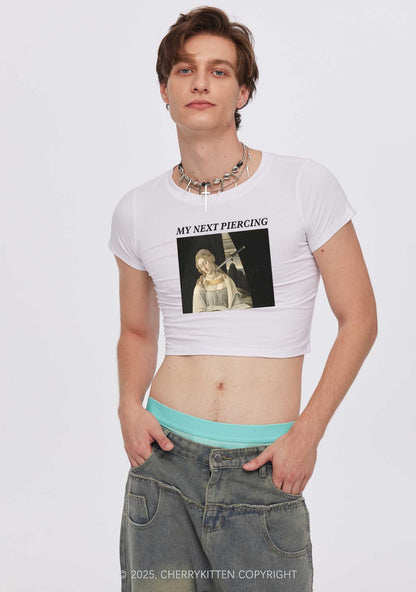 My Next Piercing Y2K Baby Tee Cherrykitten