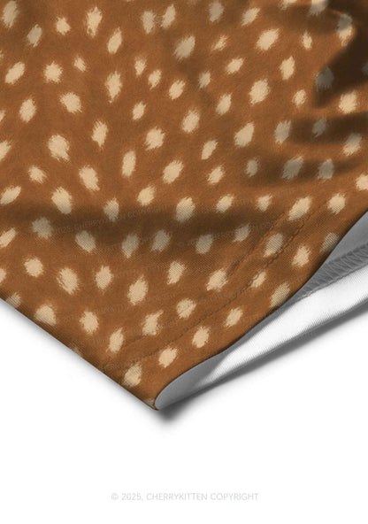 Brown Speckle Y2K Print Men Boxer Briefs Cherrykitten