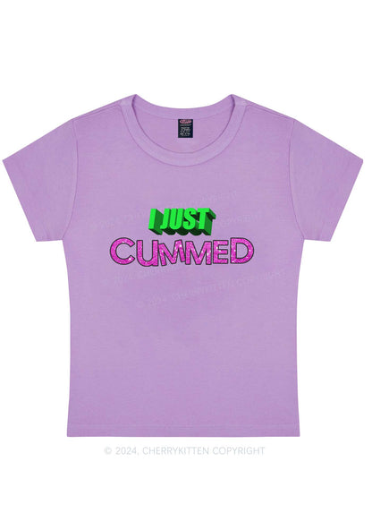 Curvy I Just Cummed Y2K Baby Tee Cherrykitten