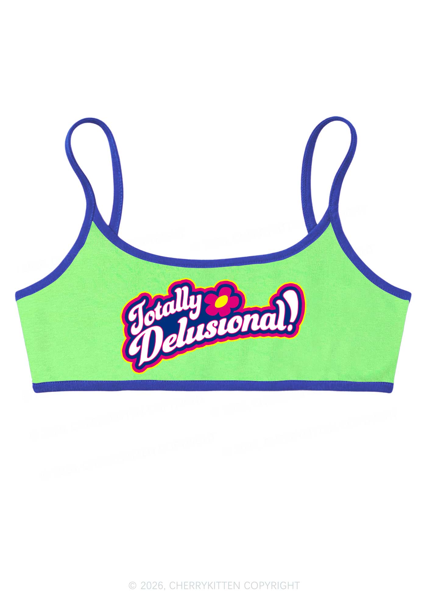 Totally Delusional Y2K Super Crop Cami Cherrykitten