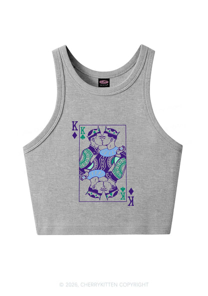 Gay King Pride Y2K Crop Tank Top Cherrykitten