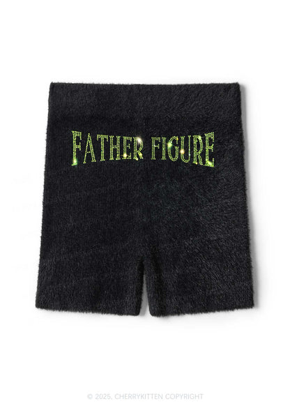 Rhinestone Father Figure Y2K Fluffy Shorts Cherrykitten