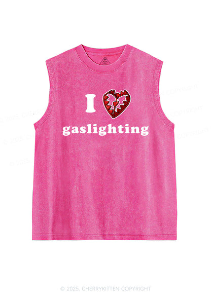 Love Gaslighting Y2K Washed Muscle Tank Cherrykitten