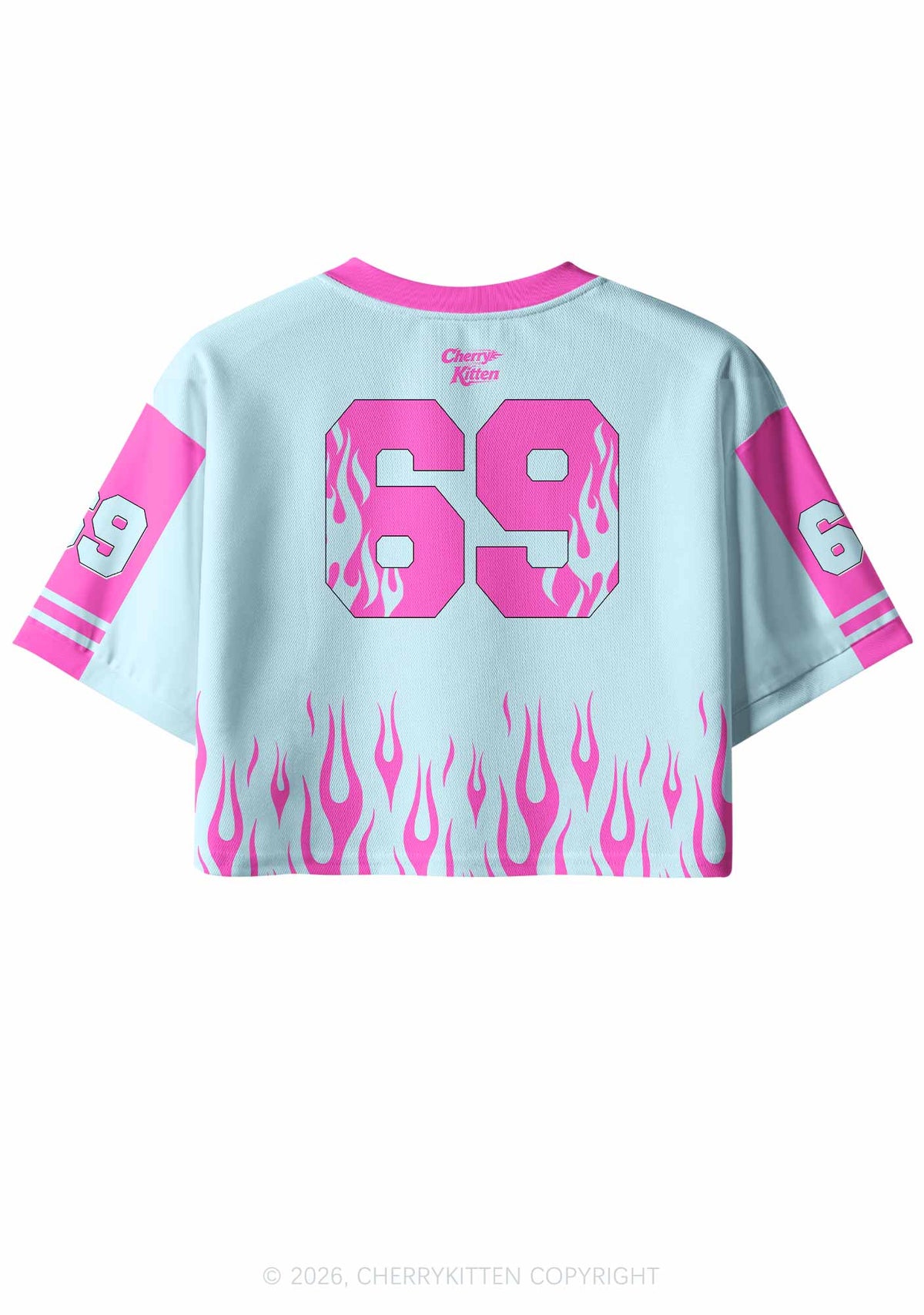 Locally Hated Y2K Crop Sport Jersey Shirts Cherrykitten