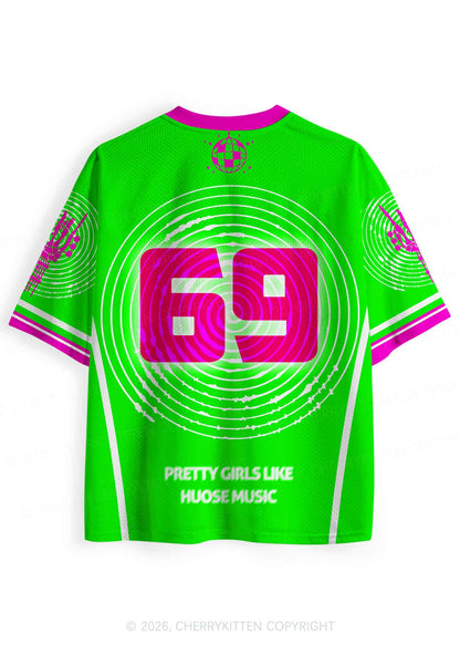 Pretty Girls Like House Music Y2K Sport Jersey Shirts Cherrykitten