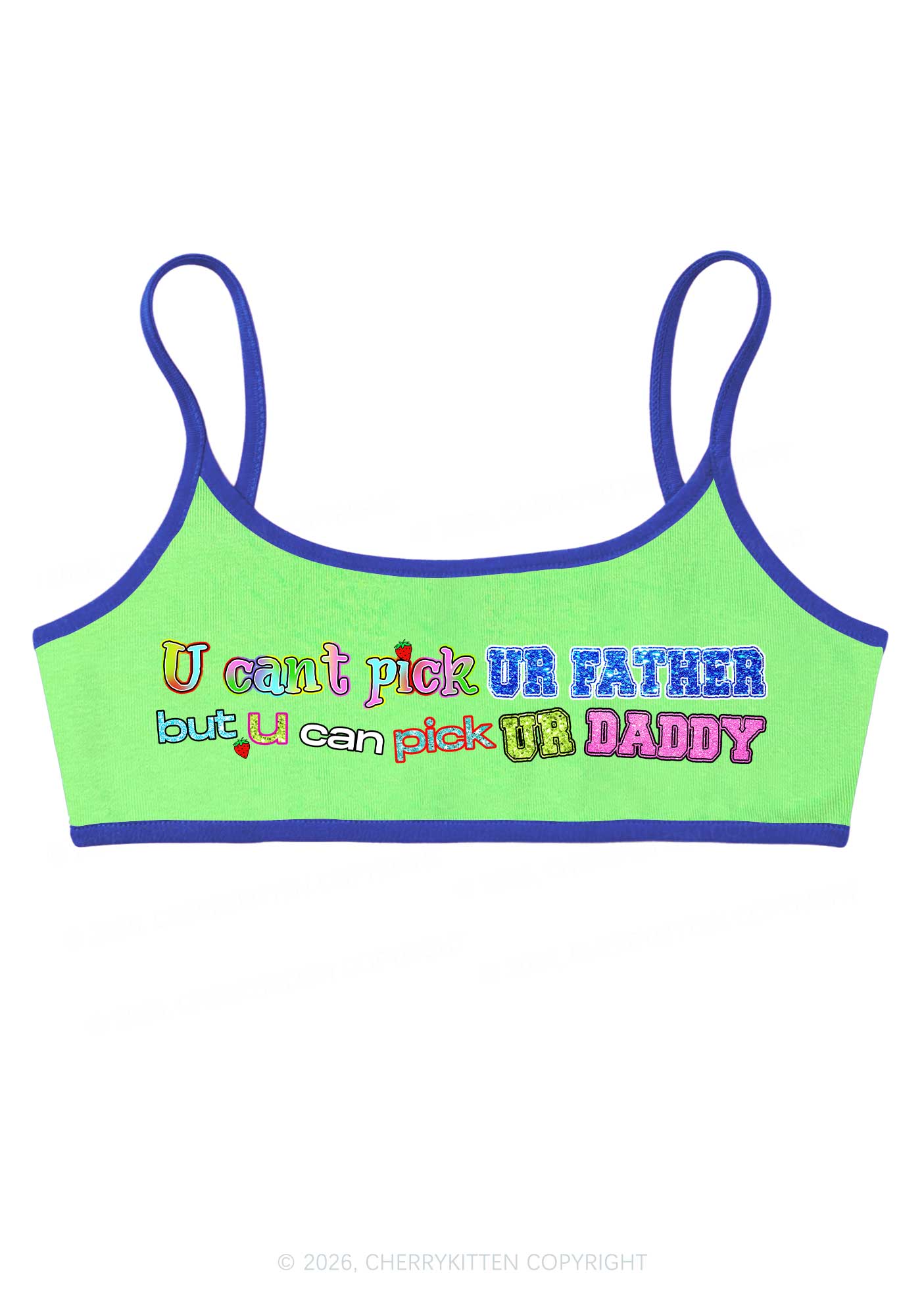Pick Ur Daddy Y2K Super Crop Cami Cherrykitten