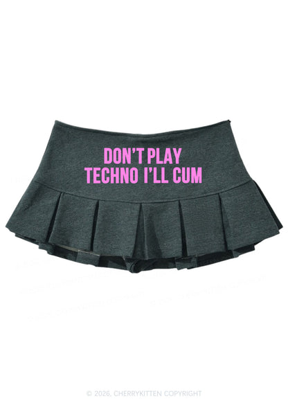 Dont Play Techno Y2K Mini Pleated Skirts Cherrykitten