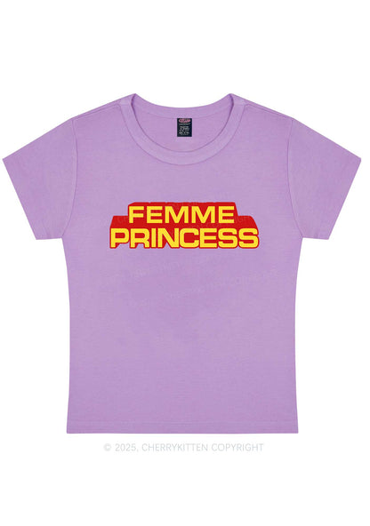 Femme Princess Pride Y2K Baby Tee Cherrykitten