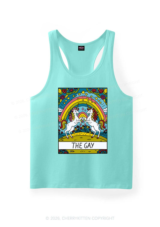 The Gay Unicorn Pride Y2K Men Racerback Tank Top Cherrykitten