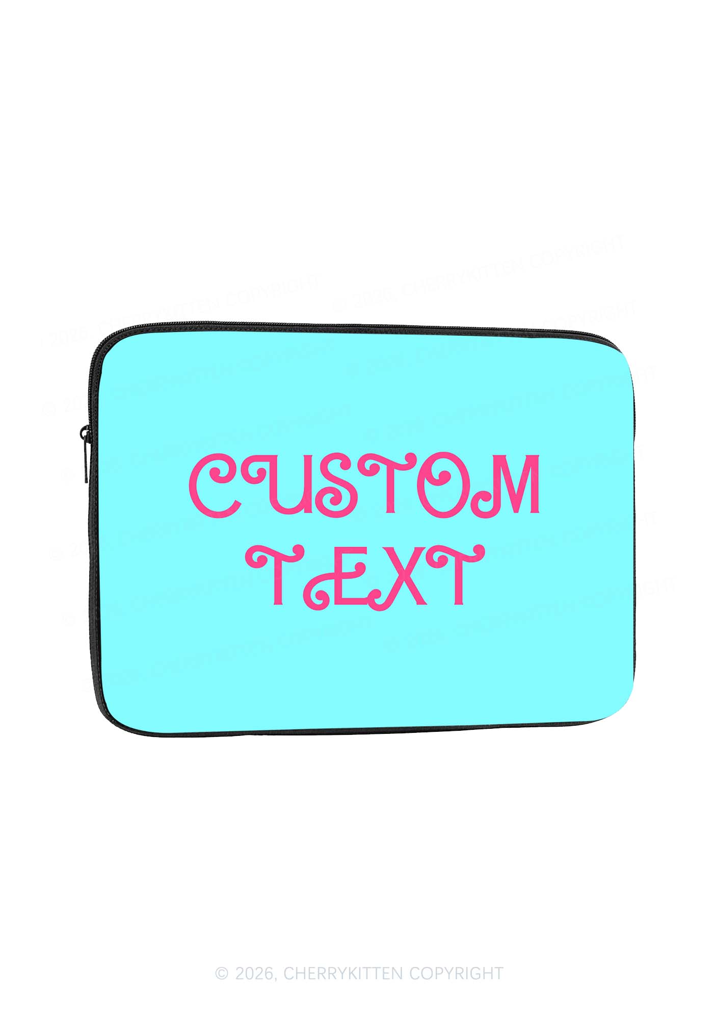 Custom Text Y2K Laptop Sleeve Cherrykitten