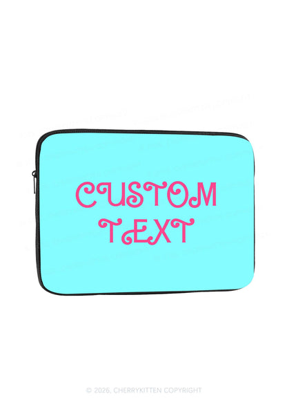 Custom Text Y2K Laptop Sleeve Cherrykitten