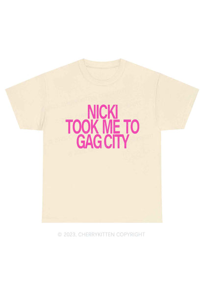 Took Me To Gag City Y2K Chunky Shirt Cherrykitten