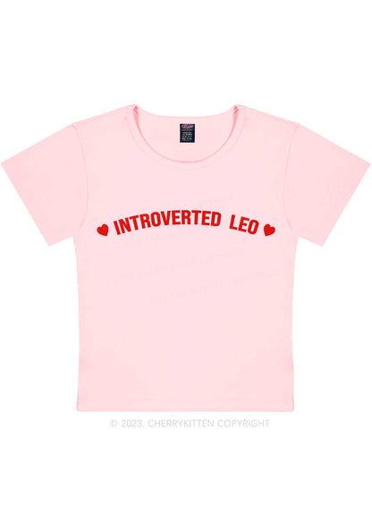 Introverted Leo Y2K Baby Tee Cherrykitten