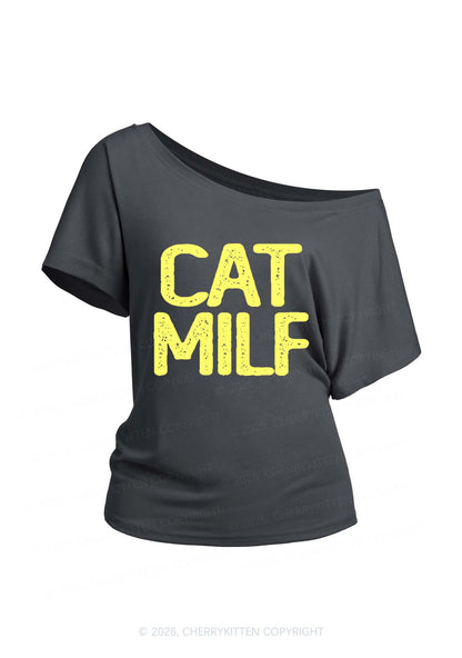 Cat Mxxf Y2K Off Shoulder Tee Cherrykitten