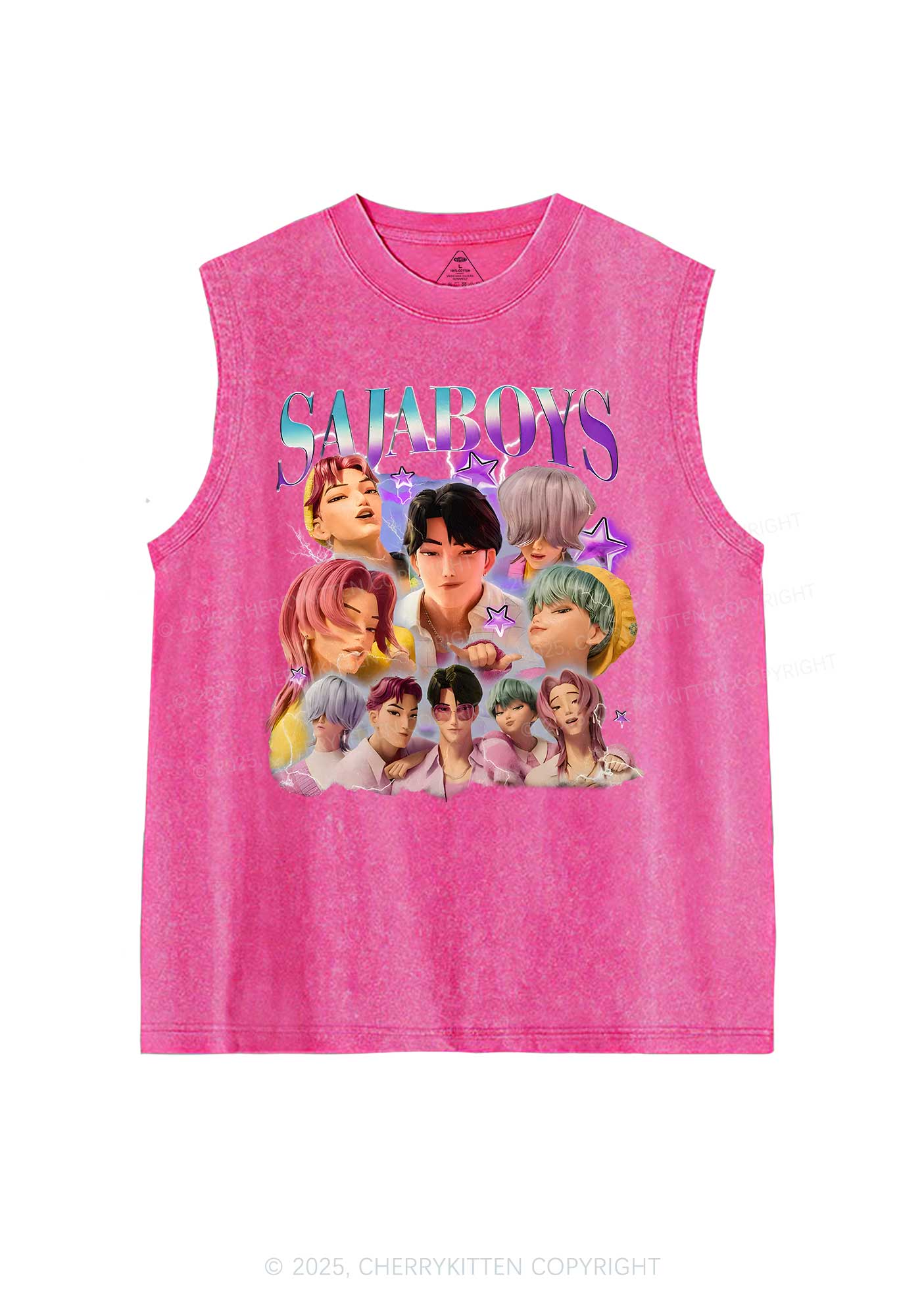 Kpop Boys Y2K Washed Muscle Tank Cherrykitten