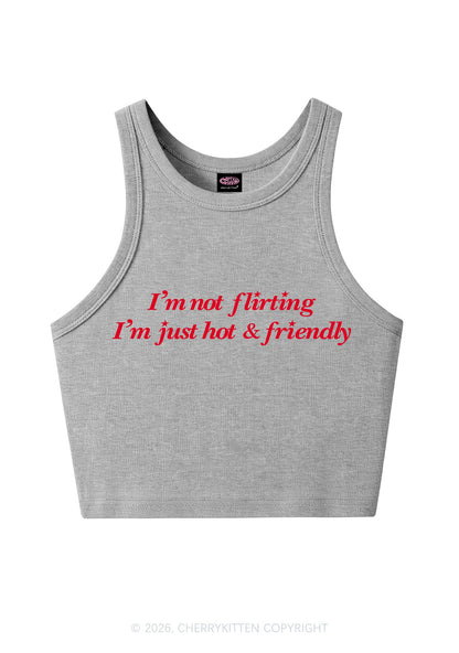 Just Hot And Friendly Y2K Crop Tank Top Cherrykitten