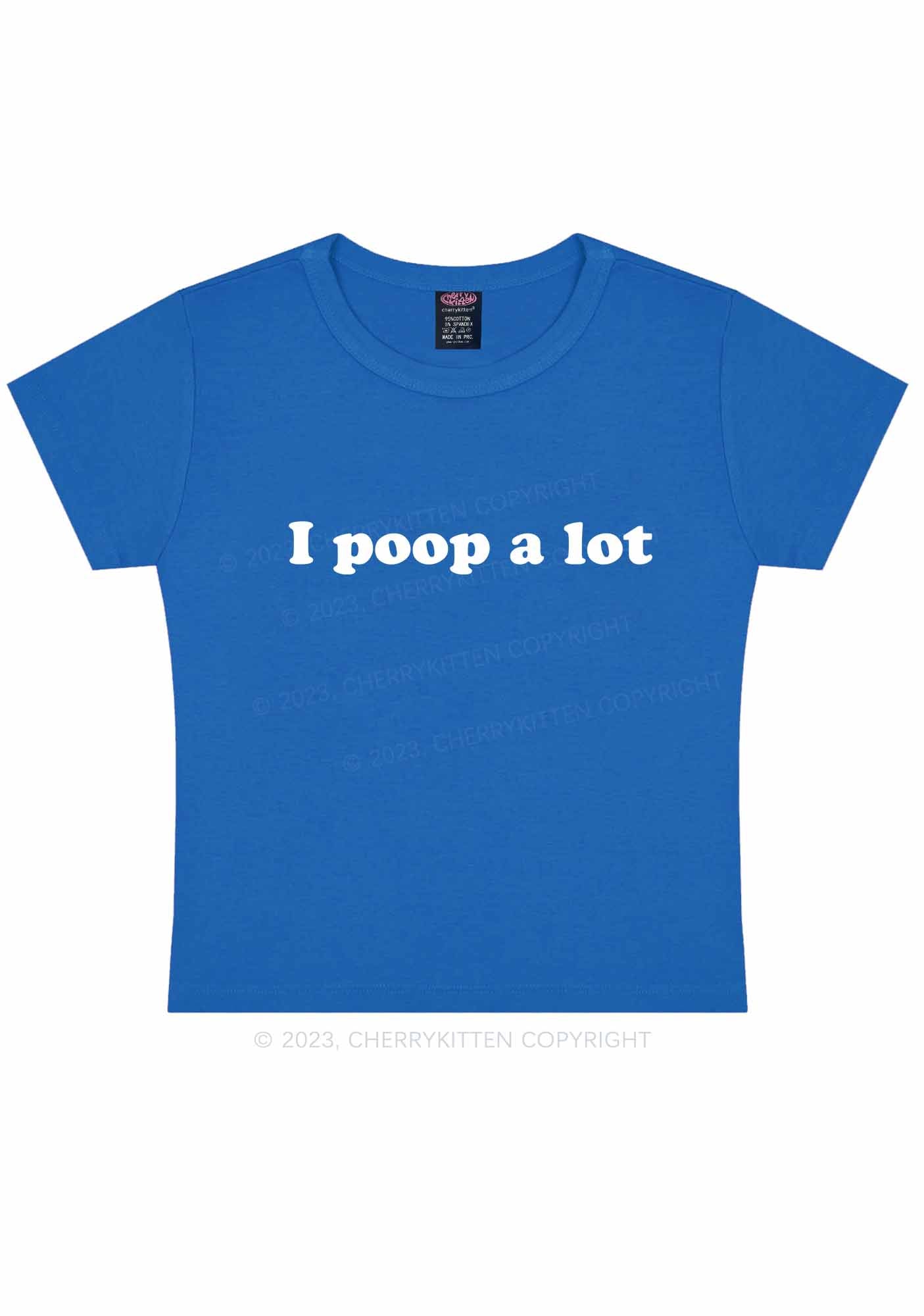 Poop A Lot Y2K Baby Tee Cherrykitten