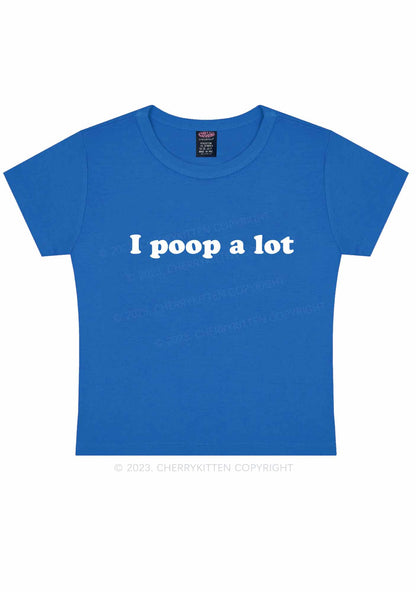 Poop A Lot Y2K Baby Tee Cherrykitten