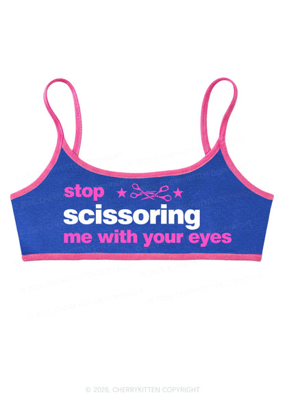 Stop Scissoring Me Pride Y2K Super Crop Cami Cherrykitten