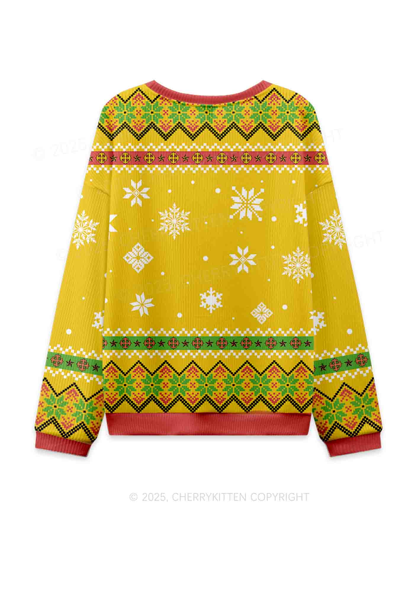 Dibs On The Ginger St Patricks Y2K Christmas Knit Sweatshirt Cherrykitten