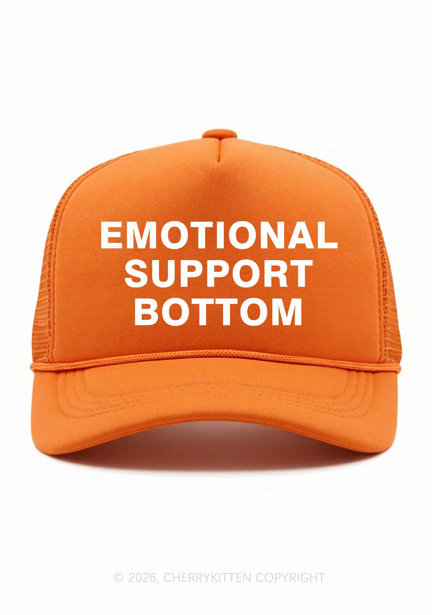 Emotional Support Bottom Pride Y2K Trucker Hat Cherrykitten