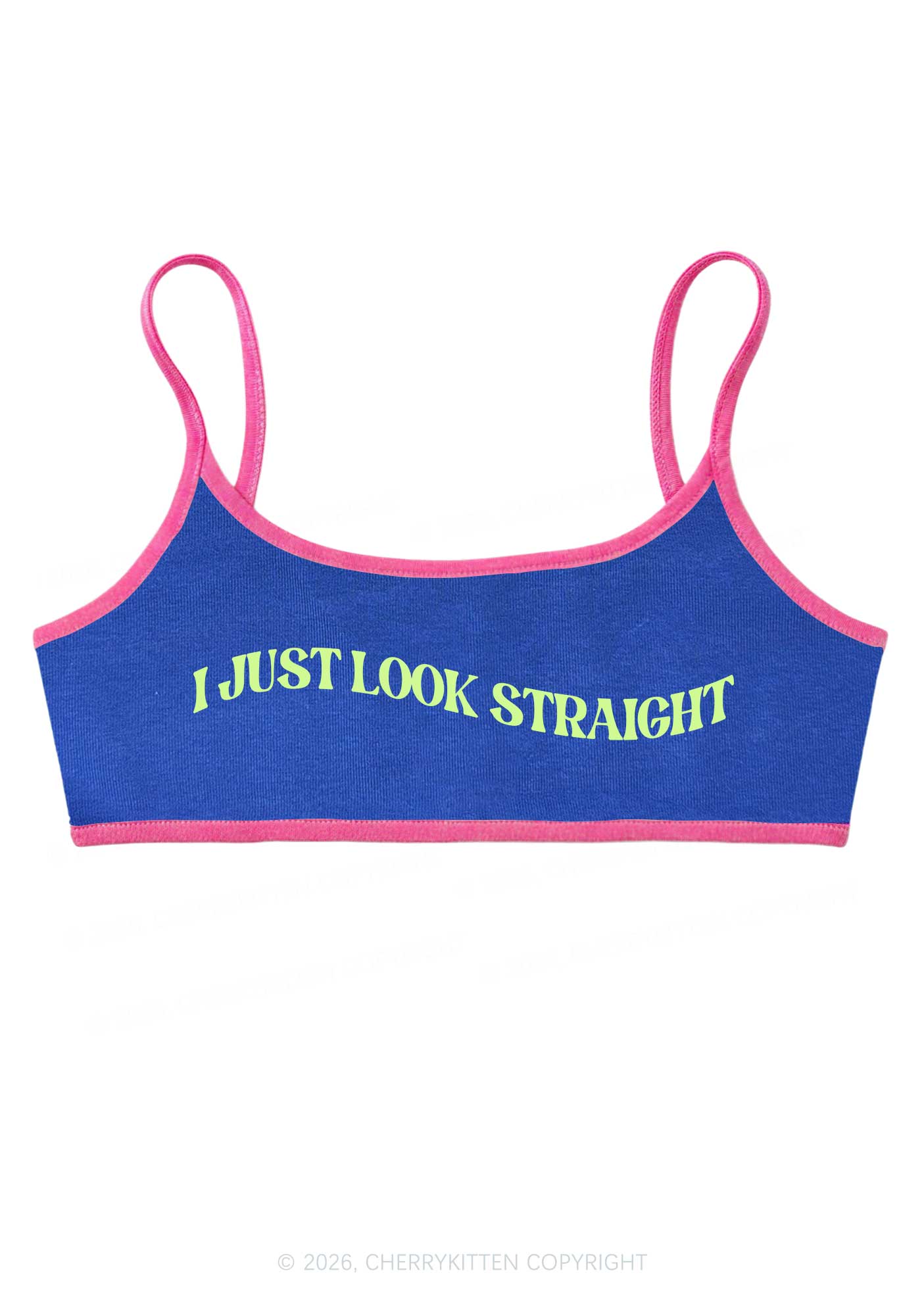 I Just Look Straight Pride Y2K Super Crop Cami Cherrykitten