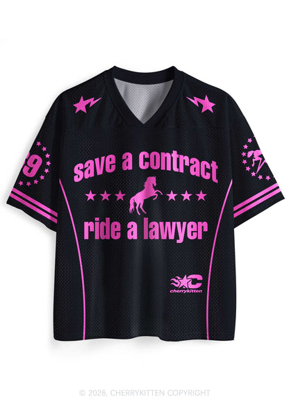 Save Contract Ride Lawyer Y2K Sport Jersey Shirts Cherrykitten