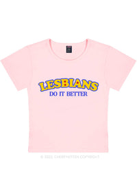 Lesbians Do It Better Y2K Baby Tee Cherrykitten