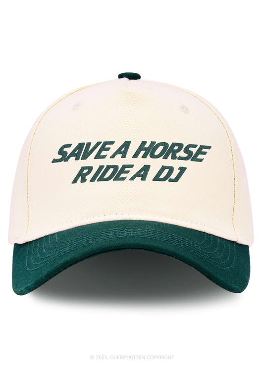Ride A DJ Y2K Color Block Baseball Cap Cherrykitten