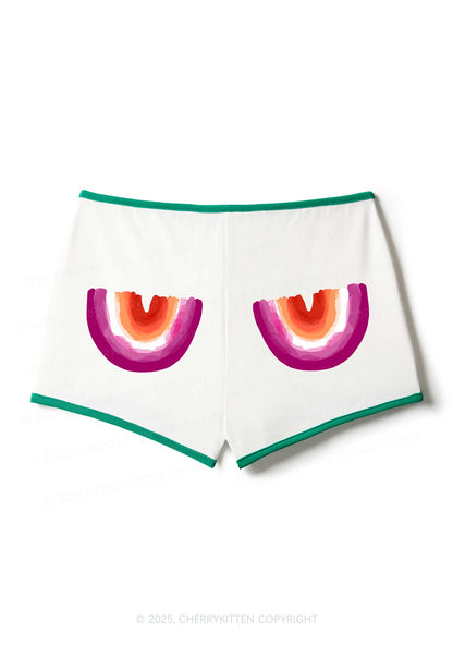 Double Rainbow Pride Y2K Booty Shorts Cherrykitten