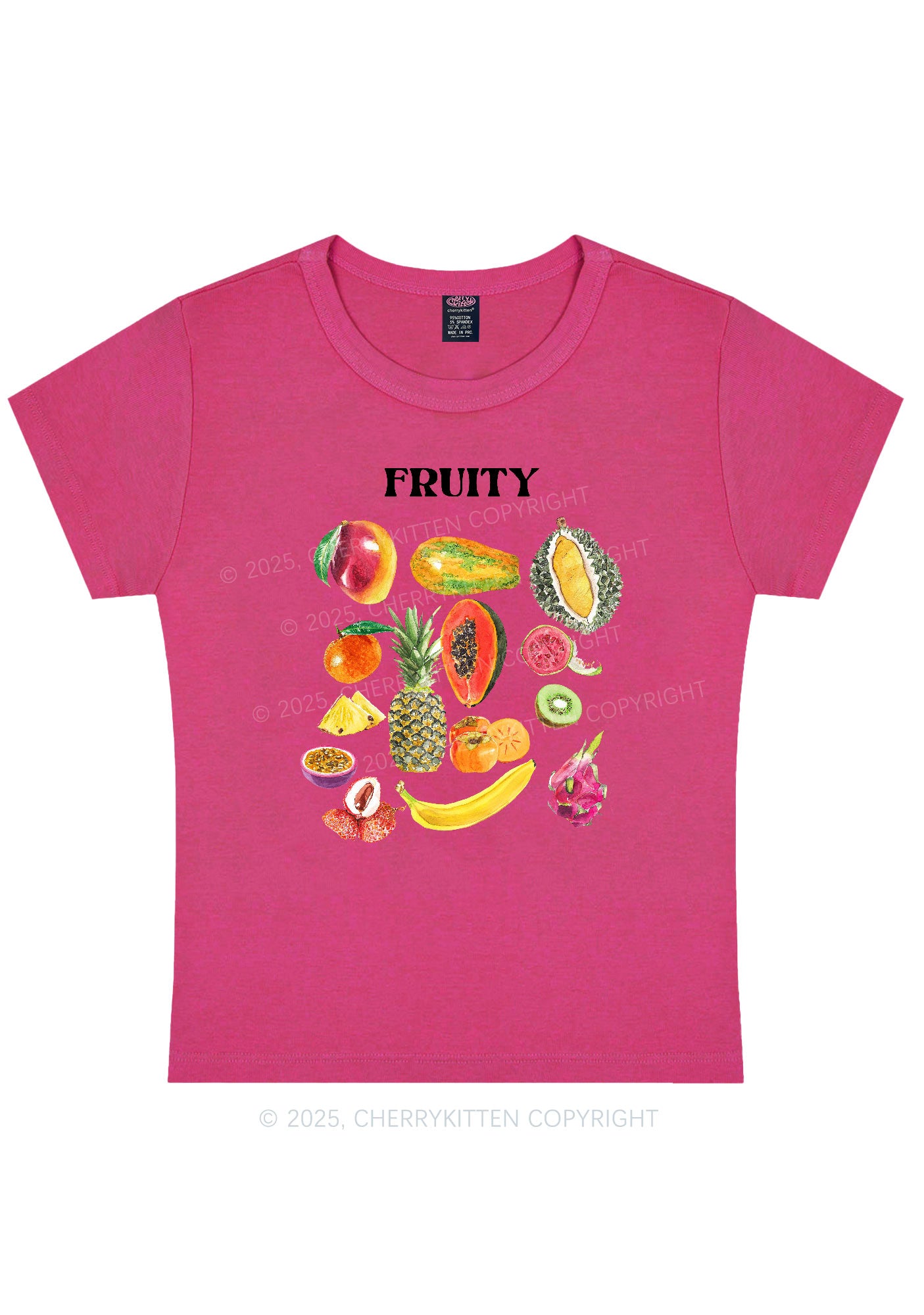 Fruity Y2K Baby Tee Cherrykitten